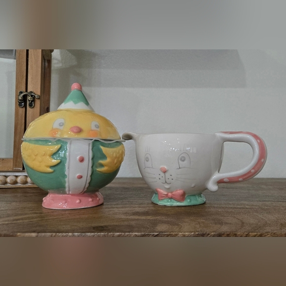 Easter Sugar & Creamer Set By Johanna Parker - Picture 1 of 6